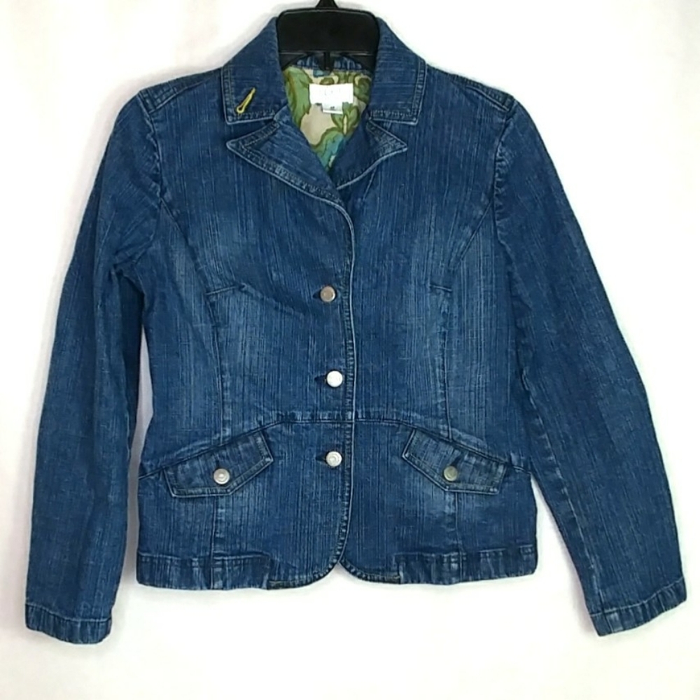 Ann Taylor Loft Petites Denim Jean Jacket Size 4P